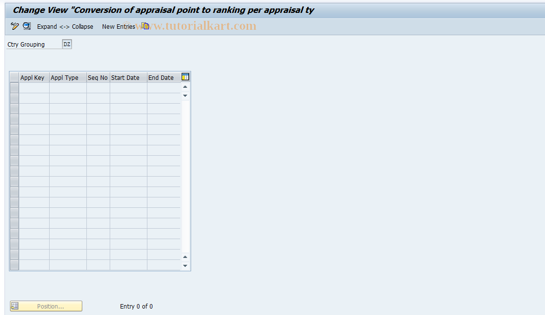 SAP TCode S_AHR_61007844 - IMG-Aktivität: OHAHK_AP013