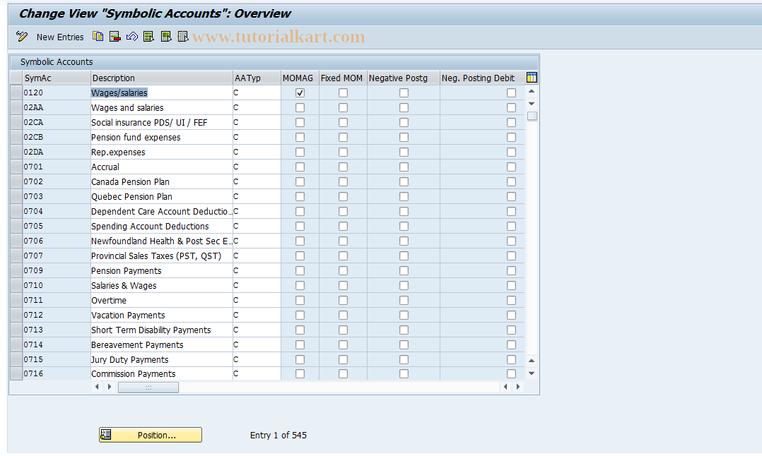 SAP TCode S_AHR_61007846 - IMG-Aktivität: OHAHK_RI042