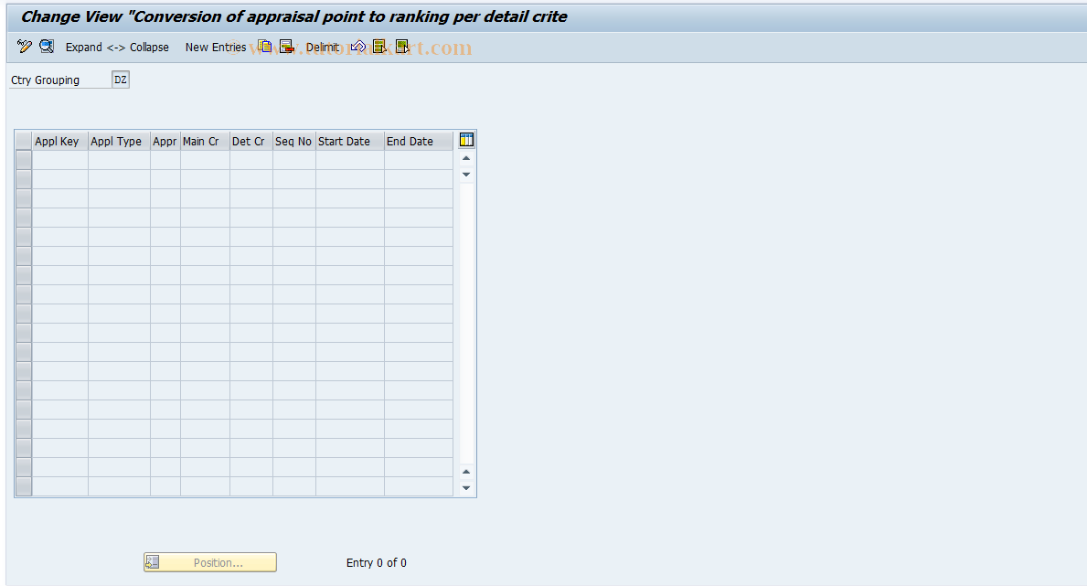 SAP TCode S_AHR_61007868 - IMG-Aktivität: OHAHK_AP044