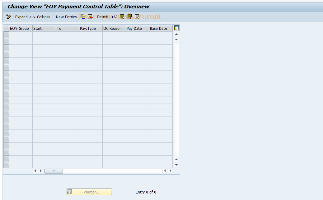 SAP TCode S_AHR_61007873 - IMG-Aktivität: OHAHK_EY020