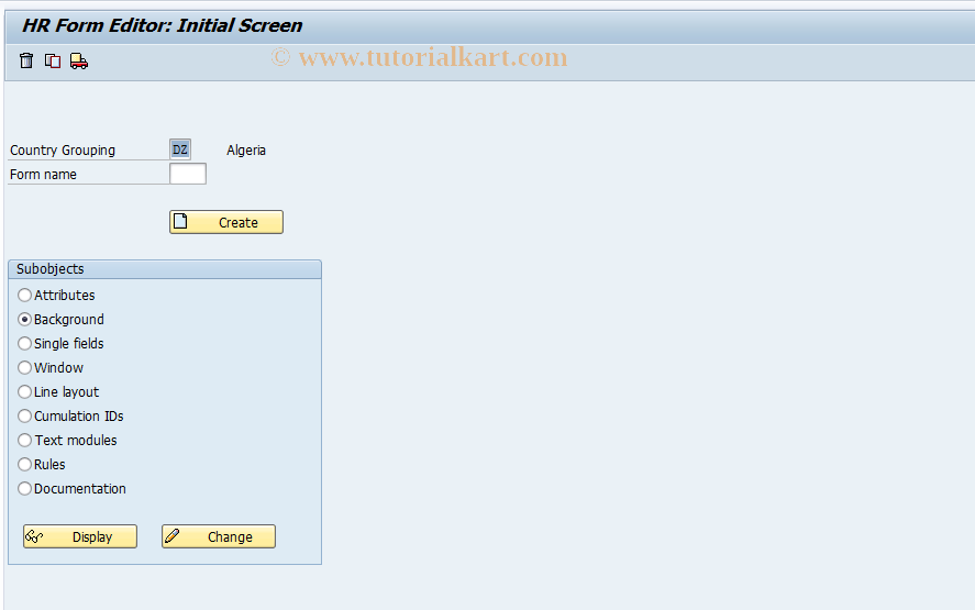 SAP TCode S_AHR_61007885 - IMG-Aktivität: SIMG_OHAID515