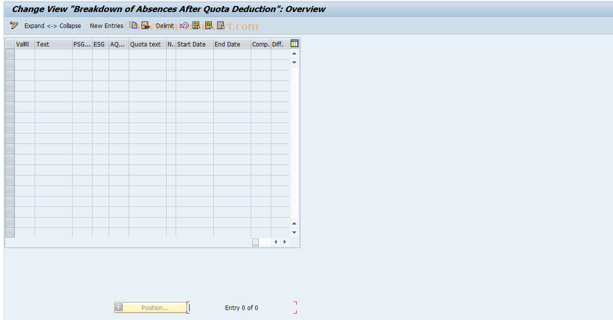 SAP TCode S_AHR_61007931 - IMG-Aktivität: OHAIDAB200