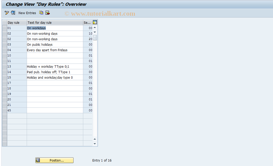 SAP TCode S_AHR_61007942 - IMG-Aktivität: OHAIDAB004