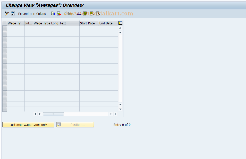 SAP TCode S_AHR_61007948 - IMG-Aktivität: OHALAVBAS