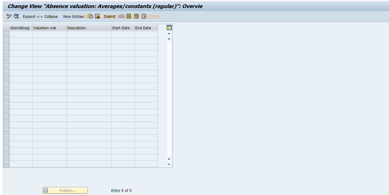 SAP TCode S_AHR_61007953 - IMG-Aktivität: OHAIDAB012