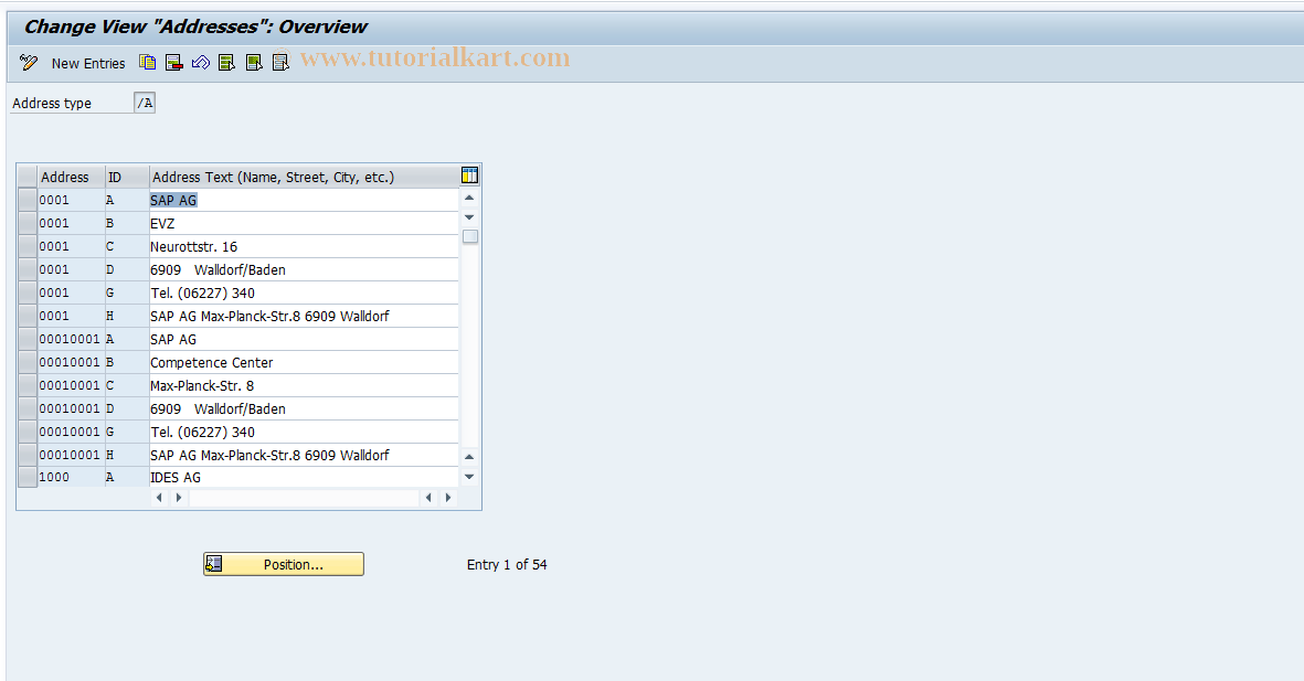 SAP TCode S_AHR_61007958 - IMG-Aktivität: OHAIDUM010