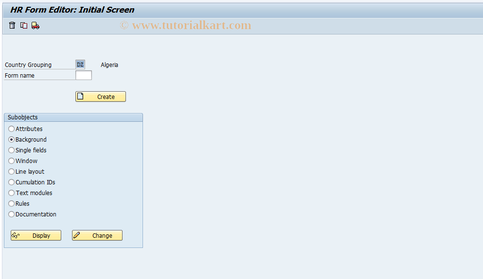 SAP TCode S_AHR_61007984 - IMG-Aktivität: SIMG_OHAHK_457