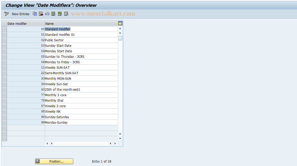 SAP TCode S_AHR_61007986 - IMG-Aktivität: OHAIDUM014