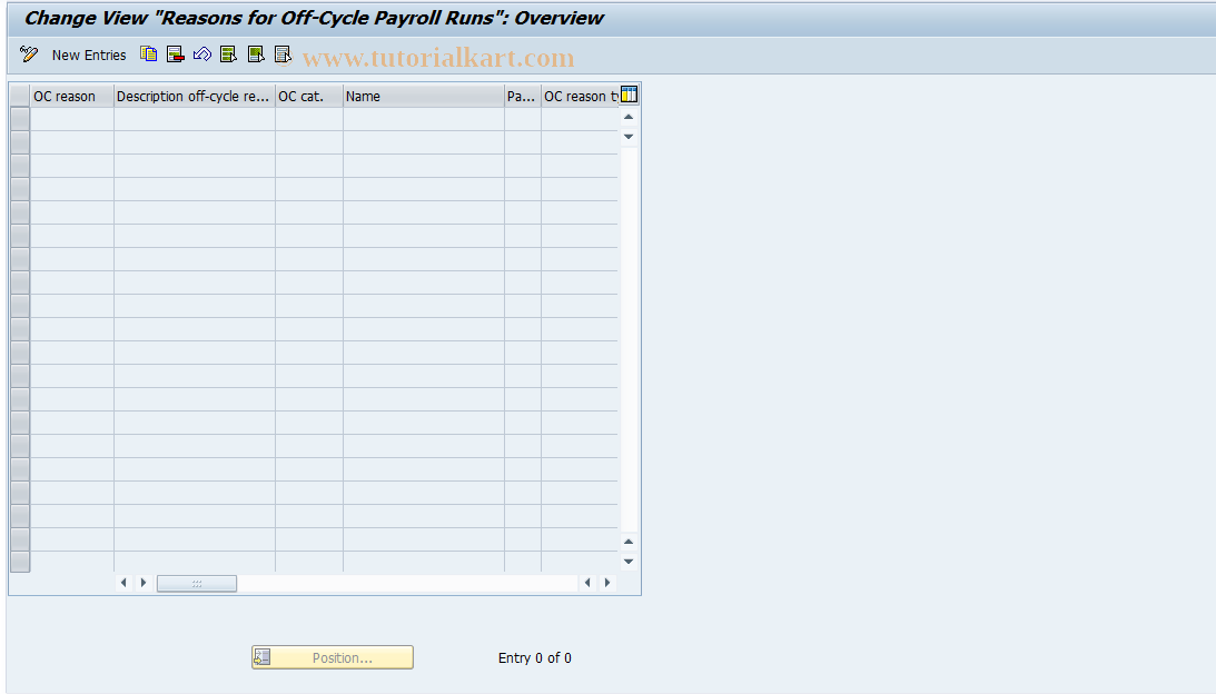 SAP TCode S_AHR_61007988 - IMG Activity OHACAOCR001