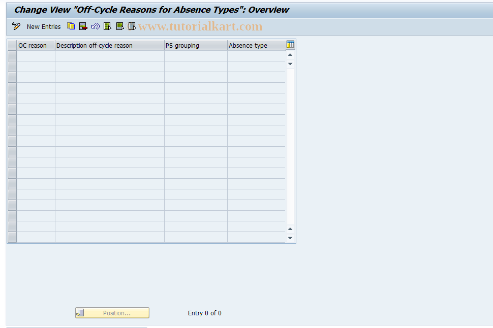 SAP TCode S_AHR_61007993 - IMG-Aktivität: OHACAOCA001