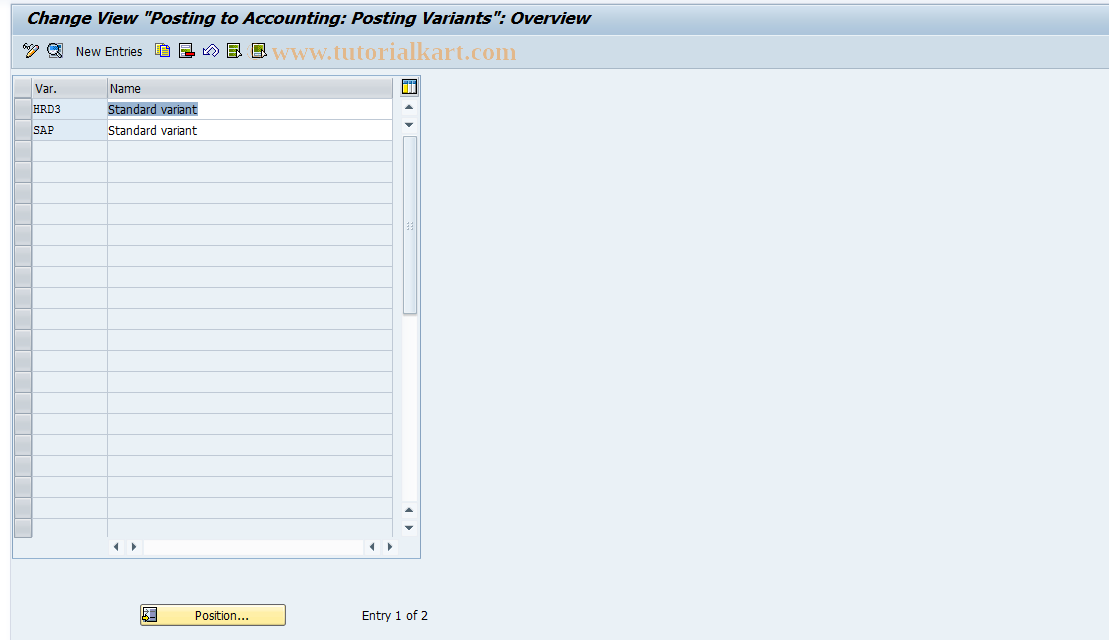 SAP TCode S_AHR_61008000 - IMG-Aktivität: OHAIDRI071