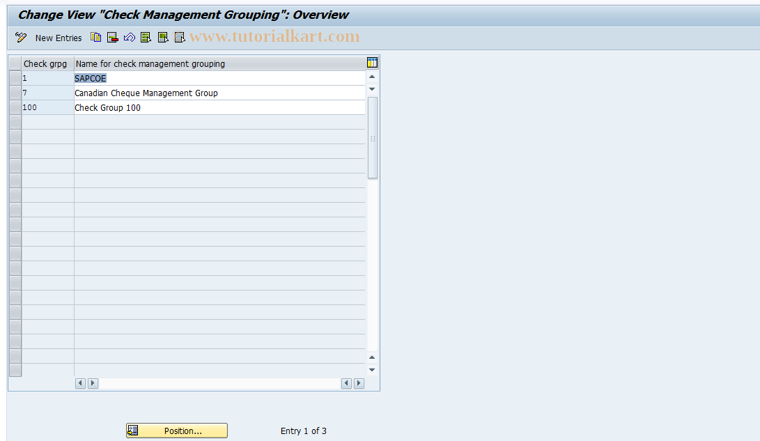 SAP TCode S_AHR_61008007 - IMG-Aktivität: OHACAOCRP01