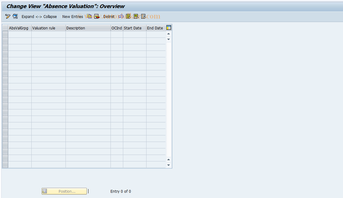 SAP TCode S_AHR_61008038 - IMG-Aktivität: OHAIDOCA002