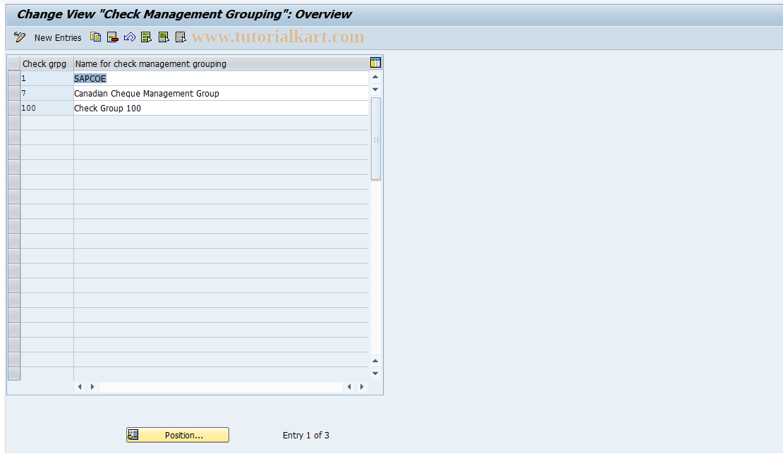 SAP TCode S_AHR_61008043 - IMG-Aktivität: OHAIDOCRP01