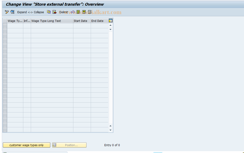 SAP TCode S_AHR_61008056 - IMG-Aktivität: OHAIDSL003