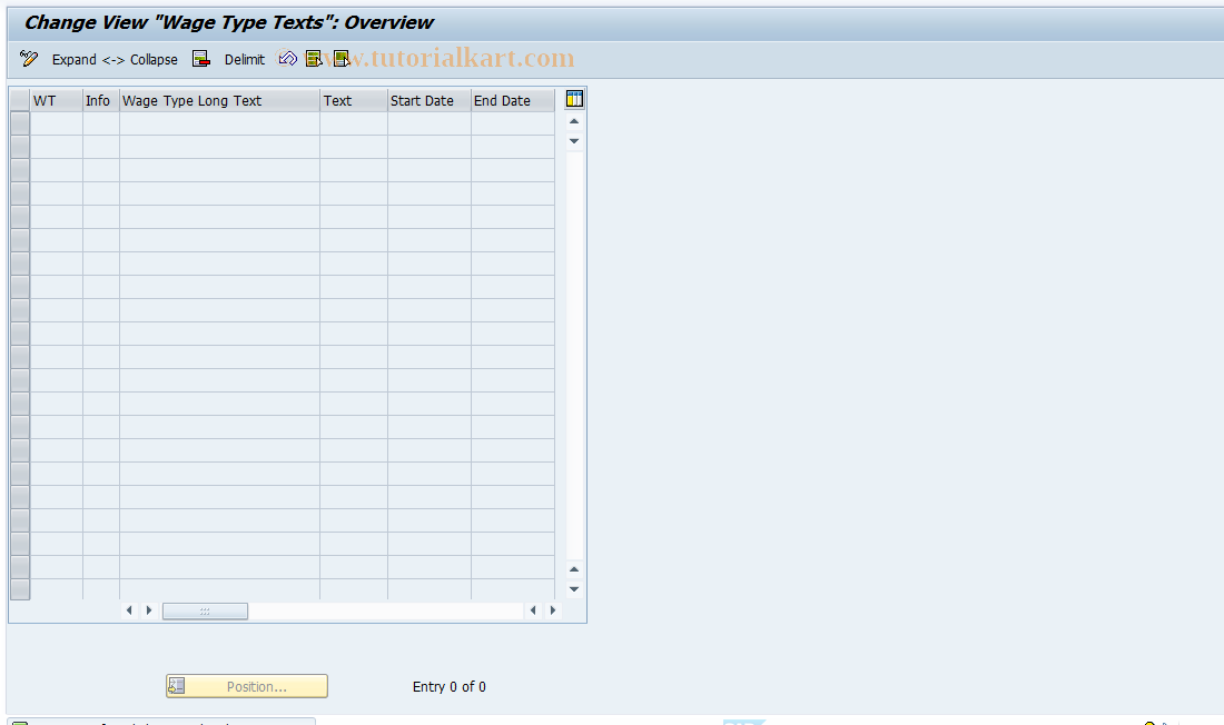 SAP TCode S_AHR_61008070 - IMG-Aktivität: OHAKVE119E