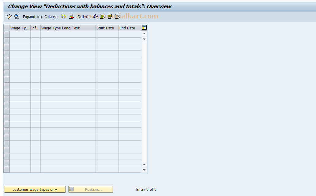 SAP TCode S_AHR_61008074 - IMG-Aktivität: OHAID1016