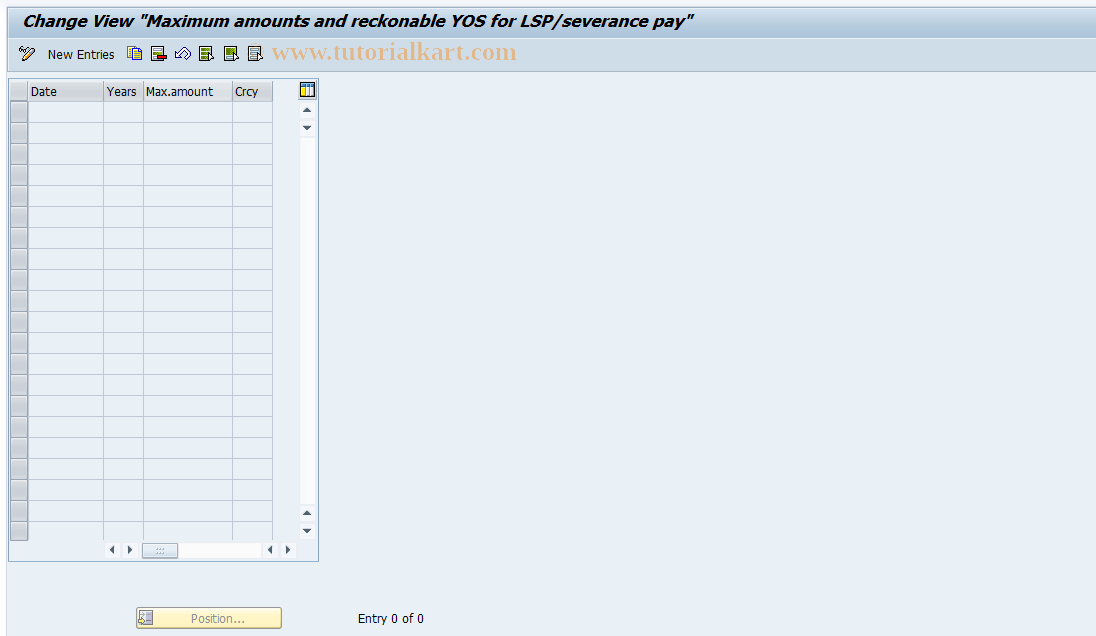 SAP TCode S_AHR_61008076 - IMG-Aktivität: OHAHK_TE030