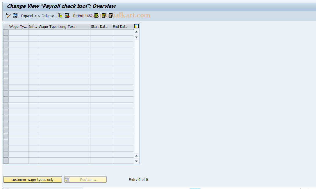 SAP TCode S_AHR_61008080 - IMG-Aktivität: OHAHK_PR010