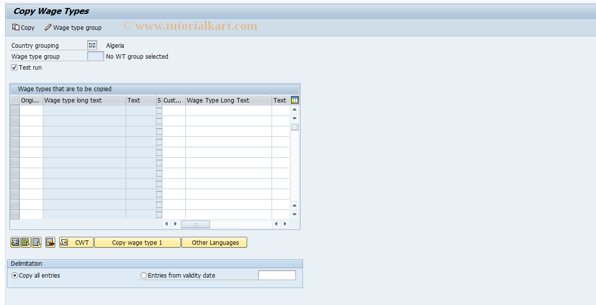 SAP TCode S_AHR_61008097 - IMG-Aktivität: OHAKGNA110