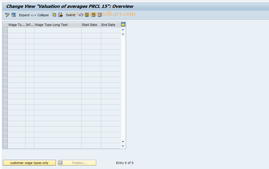 SAP TCode S_AHR_61008110 - IMG-Aktivität: OHAIDAVP15