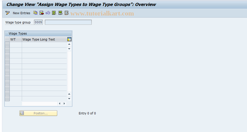 SAP TCode S_AHR_61008120 - IMG-Aktivität: OHAKVE119C