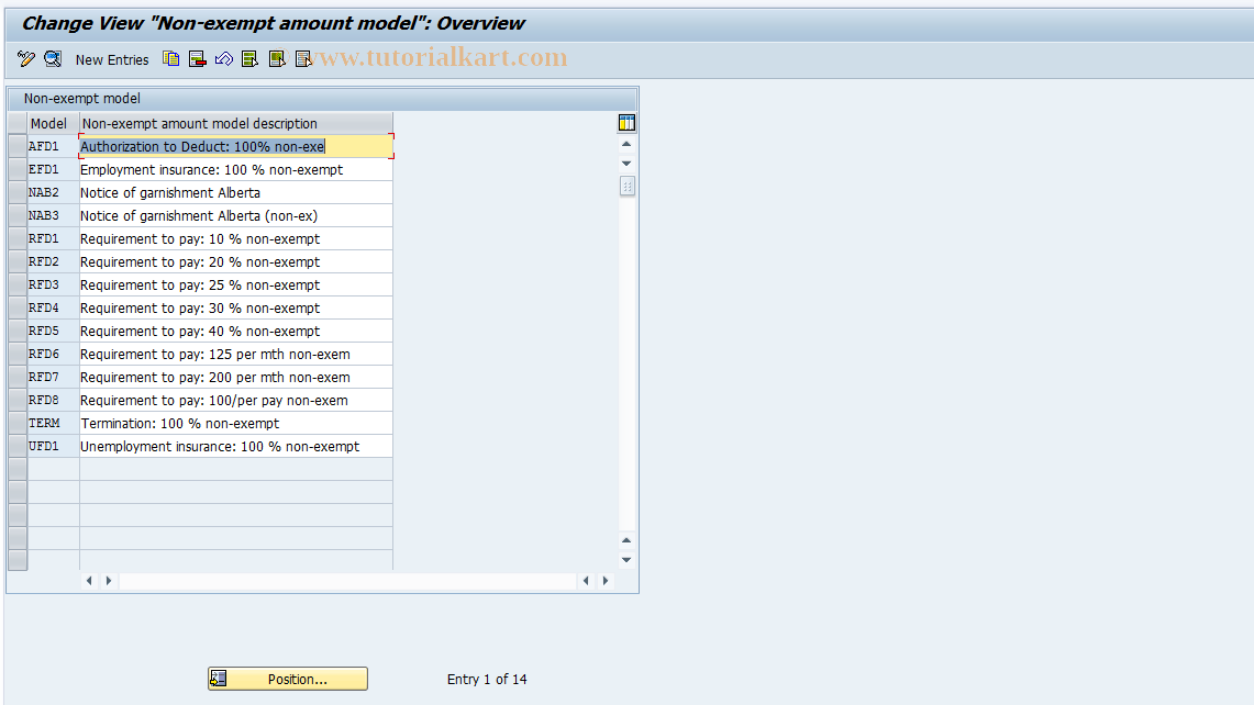 SAP TCode S_AHR_61008138 - IMG-Aktivität: OHAKGR129