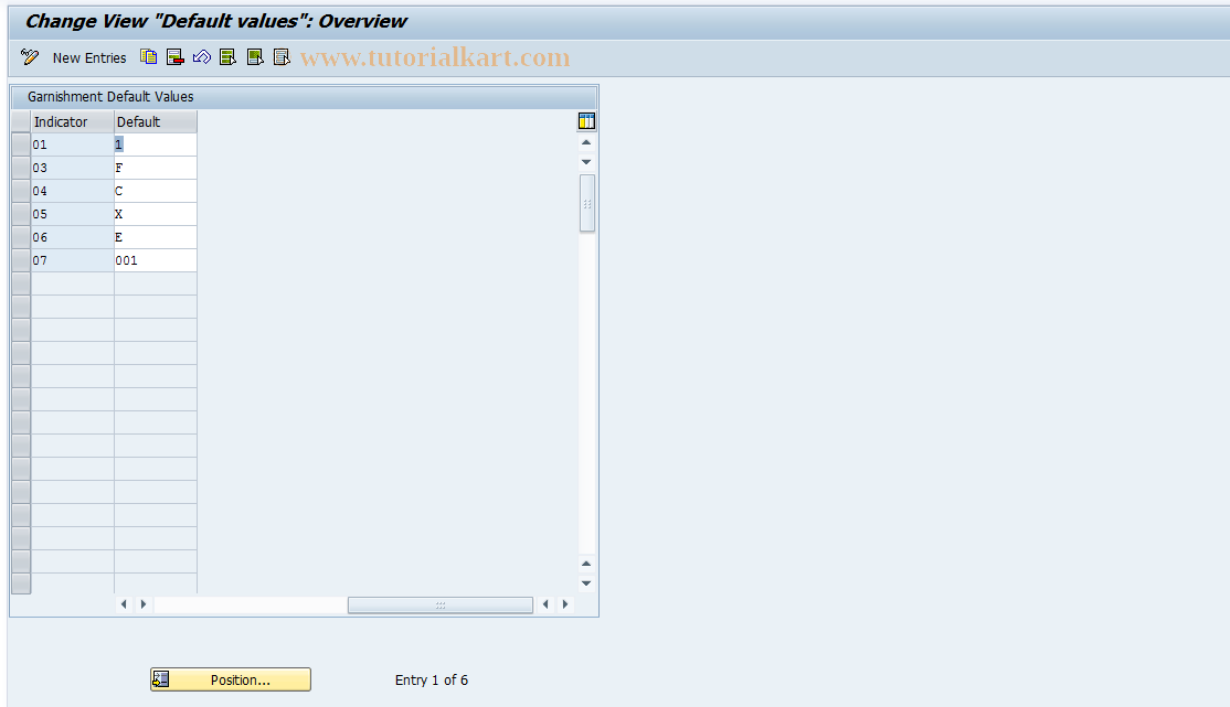 SAP TCode S_AHR_61008145 - IMG-Aktivität: OHAKGR140