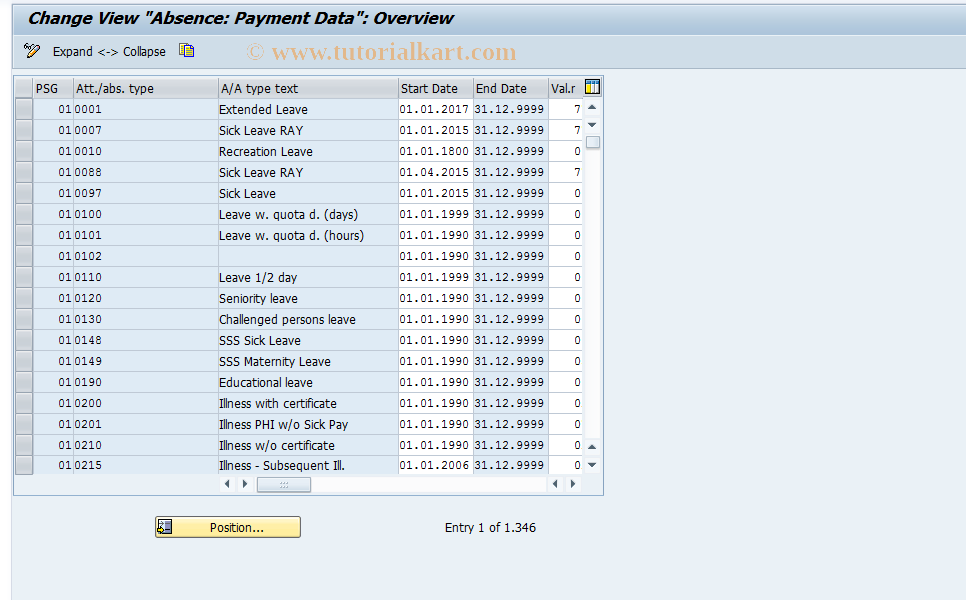 SAP TCode S_AHR_61008149 - IMG-Aktivität: OHAHK_AB002