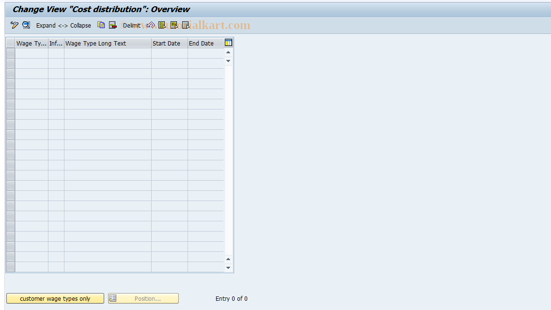 SAP TCode S_AHR_61008150 - IMG-Aktivität: OHAIDKL000