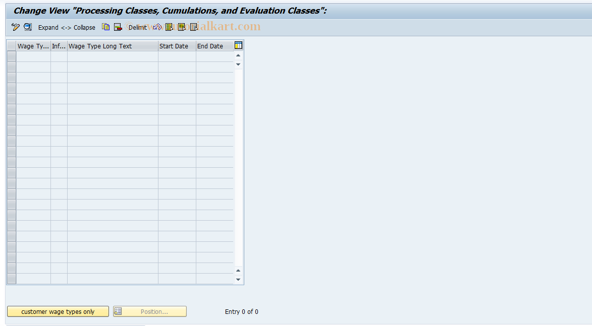 SAP TCode S_AHR_61008182 - IMG-Aktivität: OHAHK_WT050