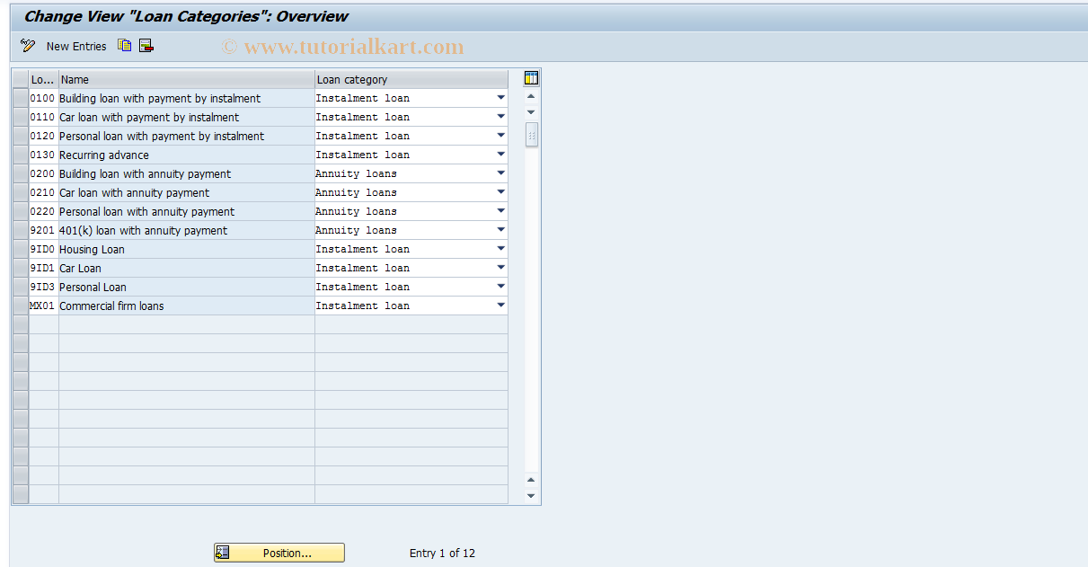 SAP TCode S_AHR_61008197 - IMG-Aktivität: OHAGBL032