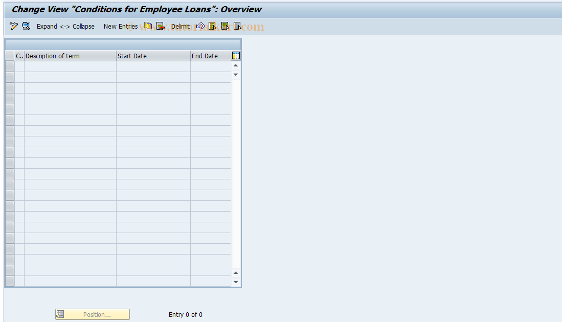 SAP TCode S_AHR_61008203 - IMG-Aktivität: OHAGBL034