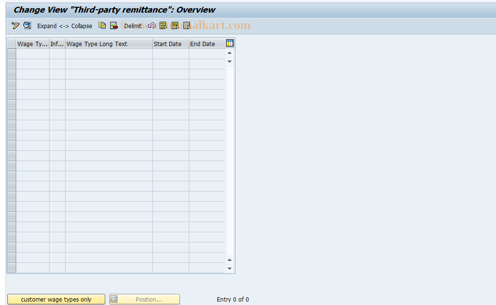 SAP TCode S_AHR_61008212 - IMG-Aktivität: OHAKR00061