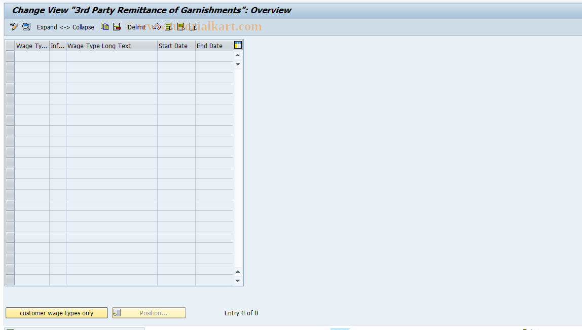 SAP TCode S_AHR_61008219 - IMG-Aktivität: OHAKGR203