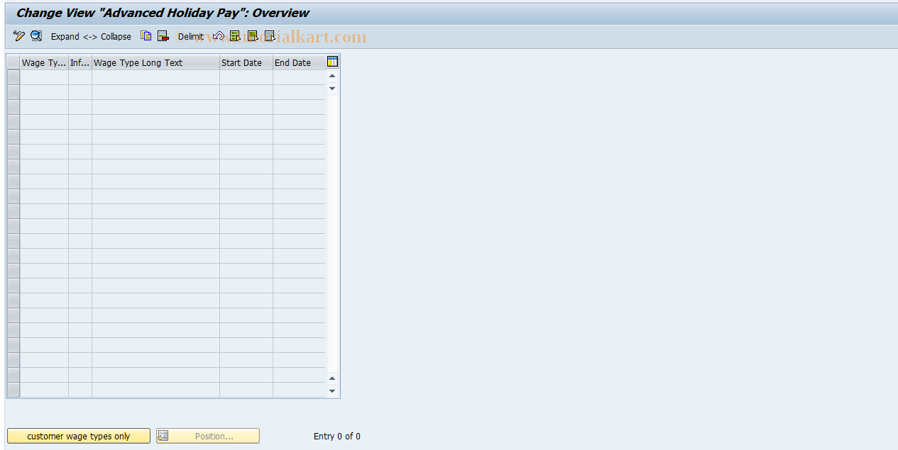 SAP TCode S_AHR_61008248 - IMG-Aktivität: OHAGAHP130