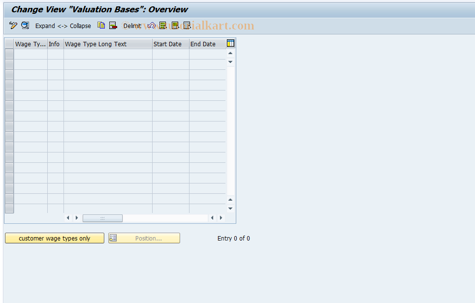 SAP TCode S_AHR_61008288 - IMG-Aktivität: OHAHK_BW019