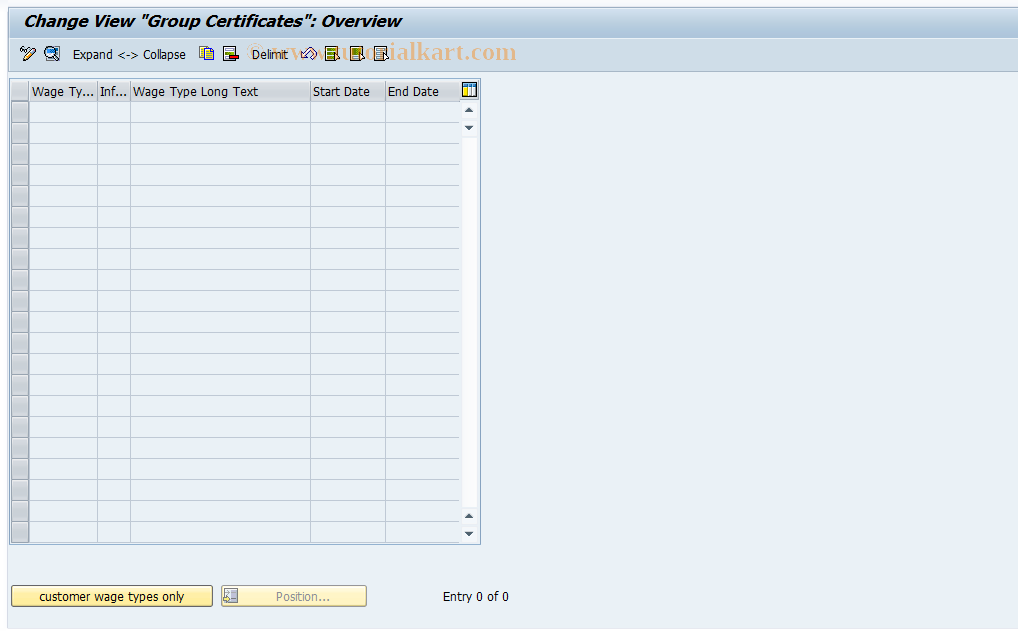 SAP TCode S_AHR_61008292 - IMG-Aktivität: OHAQWTM00401