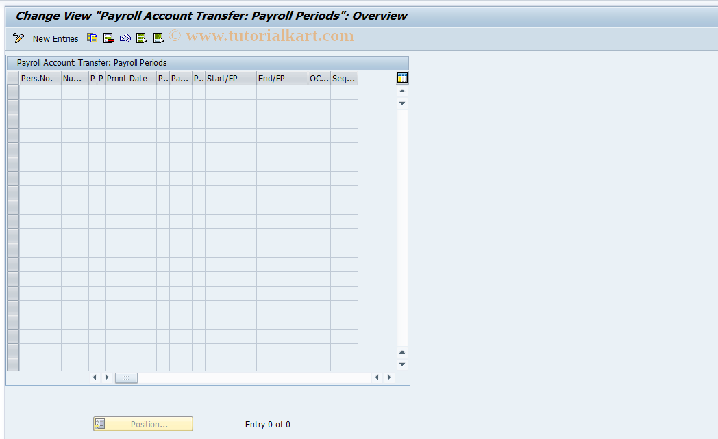 SAP TCode S_AHR_61008316 - IMG-Aktivität: OHAKAD110