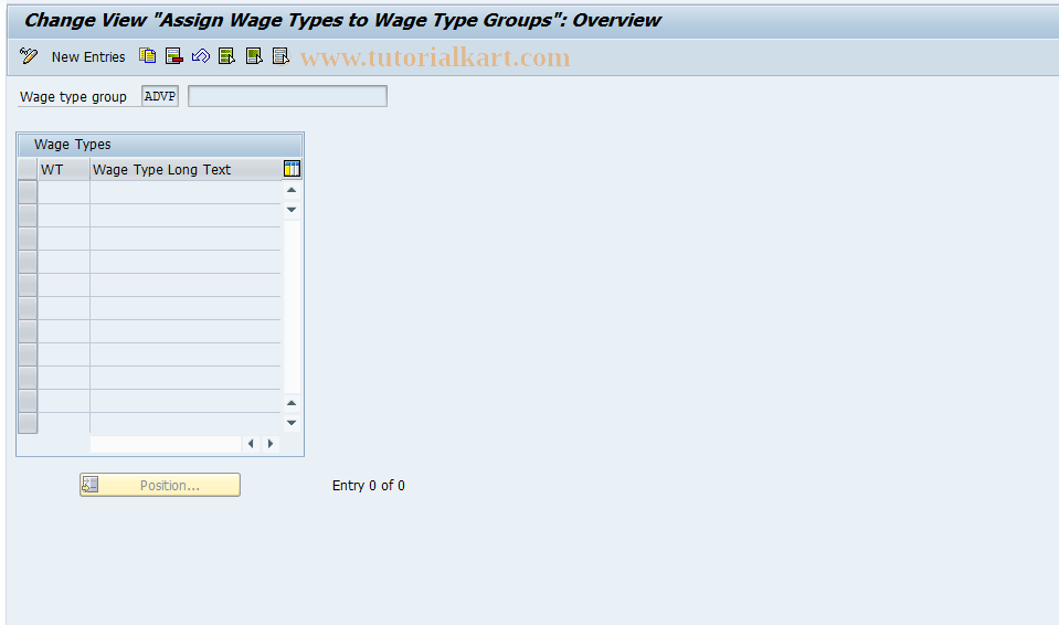 SAP TCode S_AHR_61008319 - IMG-Aktivität: OHAQADV00003