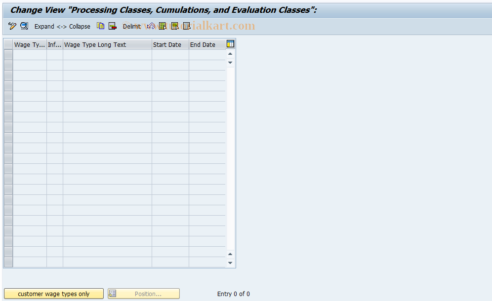 SAP TCode S_AHR_61008321 - IMG-Aktivität: OHAQWTM014