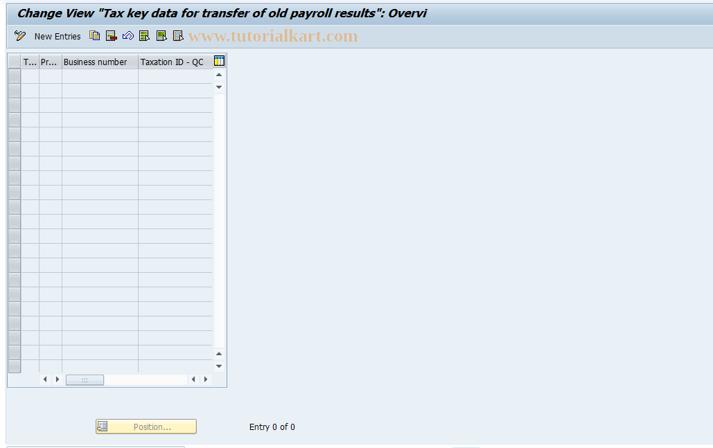 SAP TCode S_AHR_61008324 - IMG-Aktivität: OHAKAD130