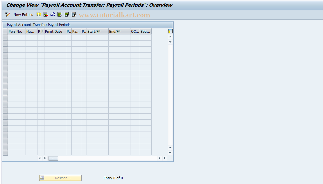 SAP TCode S_AHR_61008329 - IMG-Aktivität: OHAKAD222