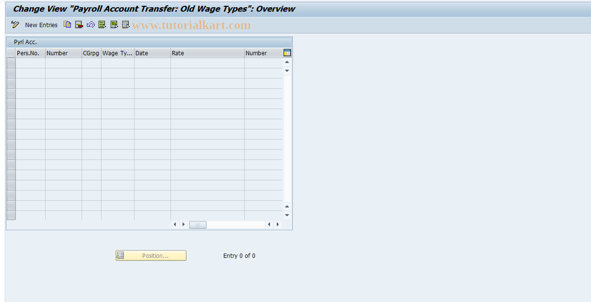 SAP TCode S_AHR_61008332 - IMG-Aktivität: OHAKAD223