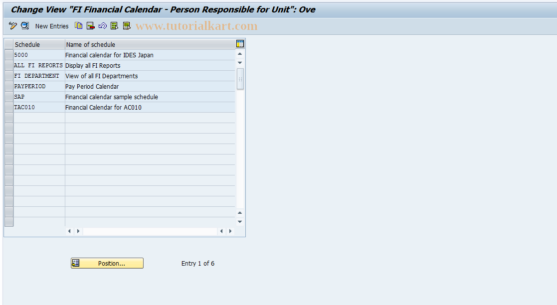 SAP TCode S_AHR_61008343 - IMG-Aktivität: OHAKPAY002