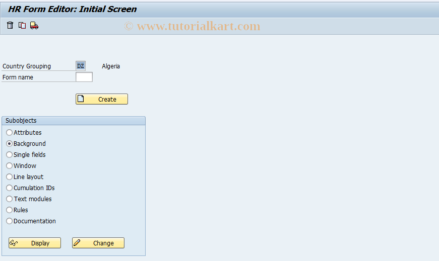 SAP TCode S_AHR_61008355 - IMG-Aktivität: SIMG_OHAQ515