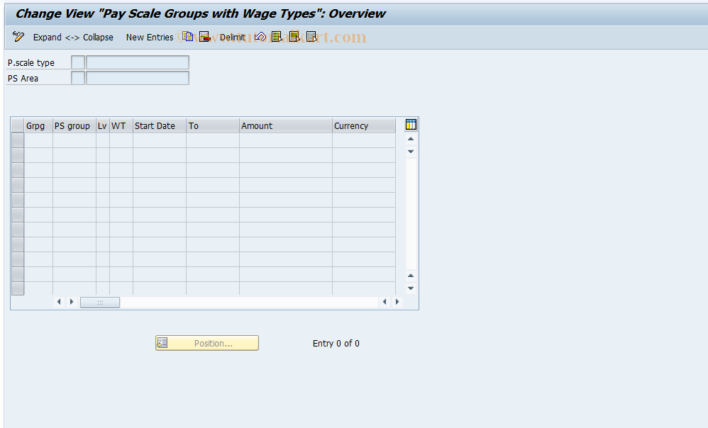 SAP TCode S_AHR_61008371 - IMG activity: OHABR_BW005