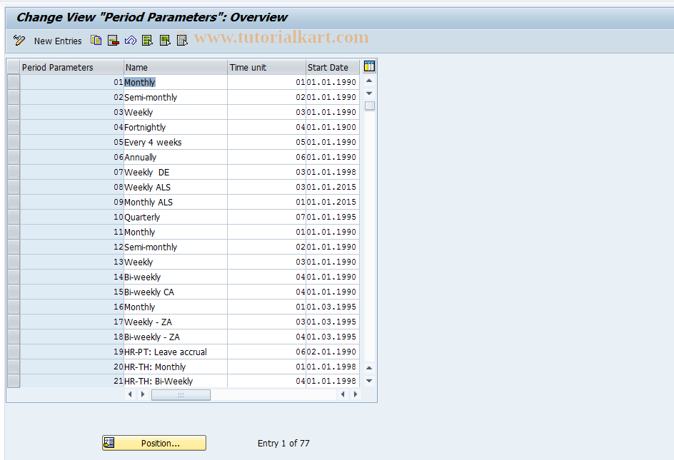 SAP TCode S_AHR_61008383 - IMG-Aktivität: OHAHK_UM012