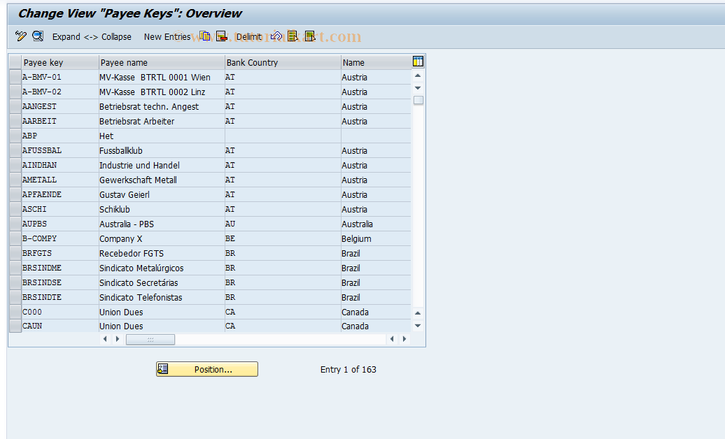 SAP TCode S_AHR_61008411 - IMG-Aktivität: OHAG0136