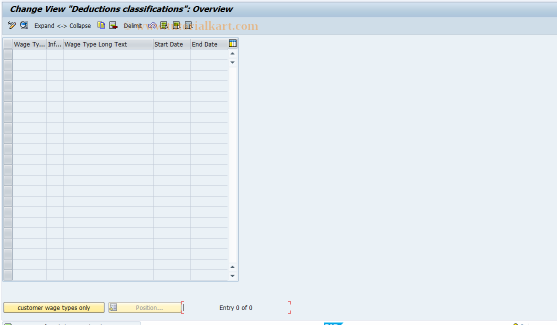 SAP TCode S_AHR_61008426 - IMG-Aktivität: OHAG1016